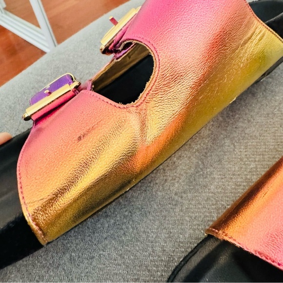 ISABEL MARANT Lennyo dégradé metallic leather slides - Picture 10 of 10